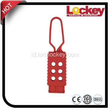 Red Safety Plastic Nylon Terisolasi Lockout Hasp